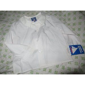 nwt vintage Robert Jackson white crescent collar button top boy or girl 3T